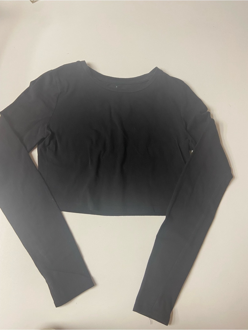 Aveto Black Long Sleeve Cropped Top great condition young adult/teens size S